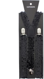 Black 2.5cm Sequin Braces