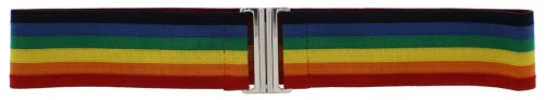 Rainbow Striped Belt with Clasp