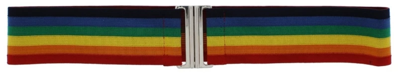 Rainbow Striped Belt with Clasp