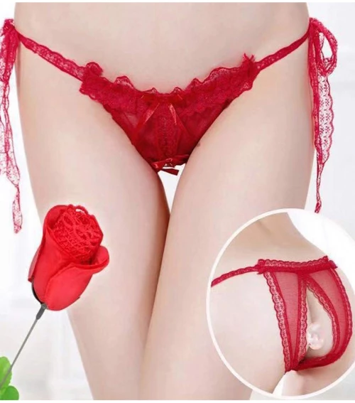 G-String "Rose" 18cm Red