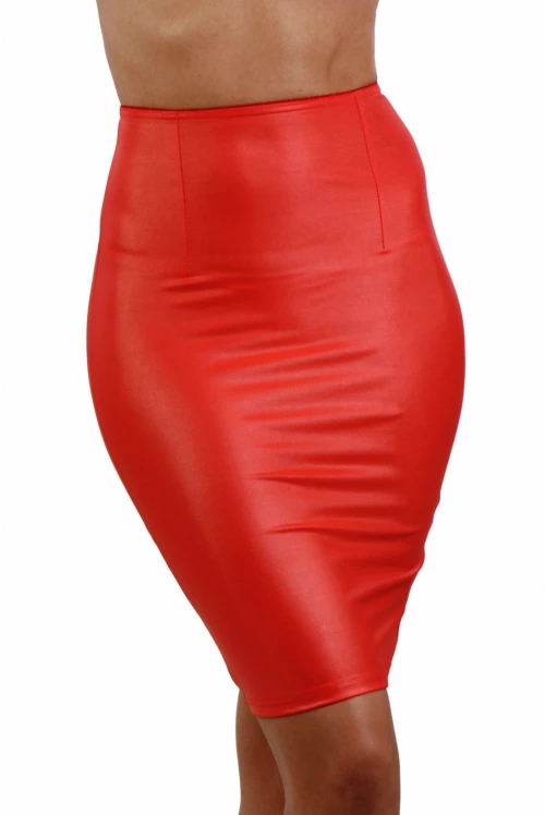Jupes taille haute 3/4 Lycra Red