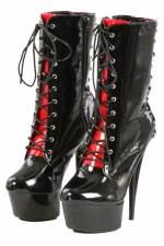 Vinyl ankle boots