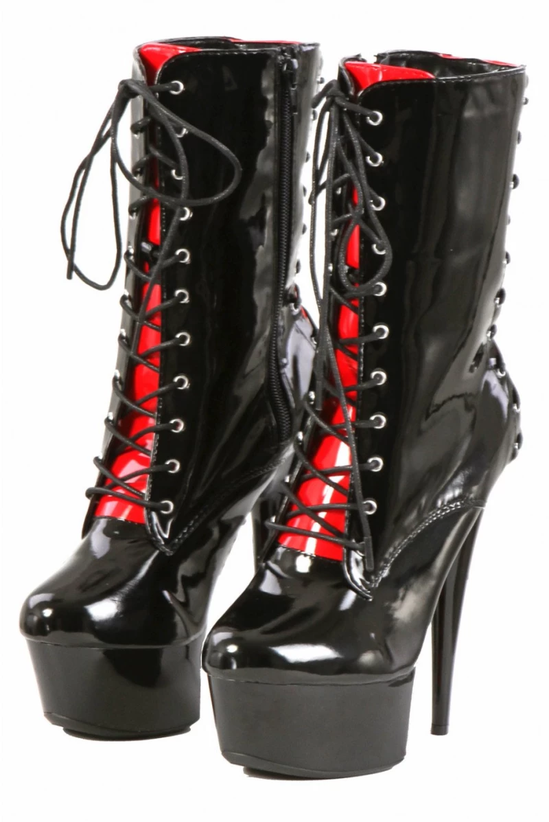 Vinyl ankle boots