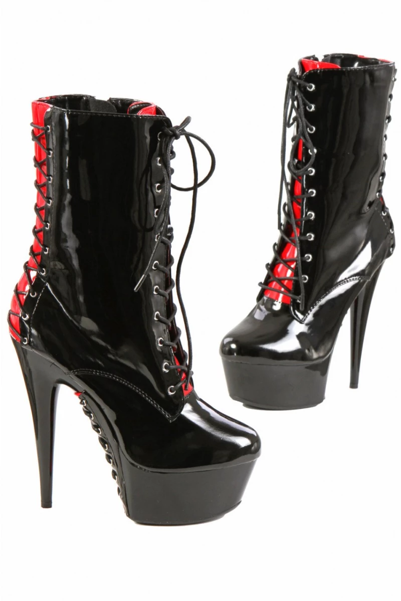 Vinyl ankle boots