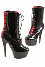Vinyl ankle boots