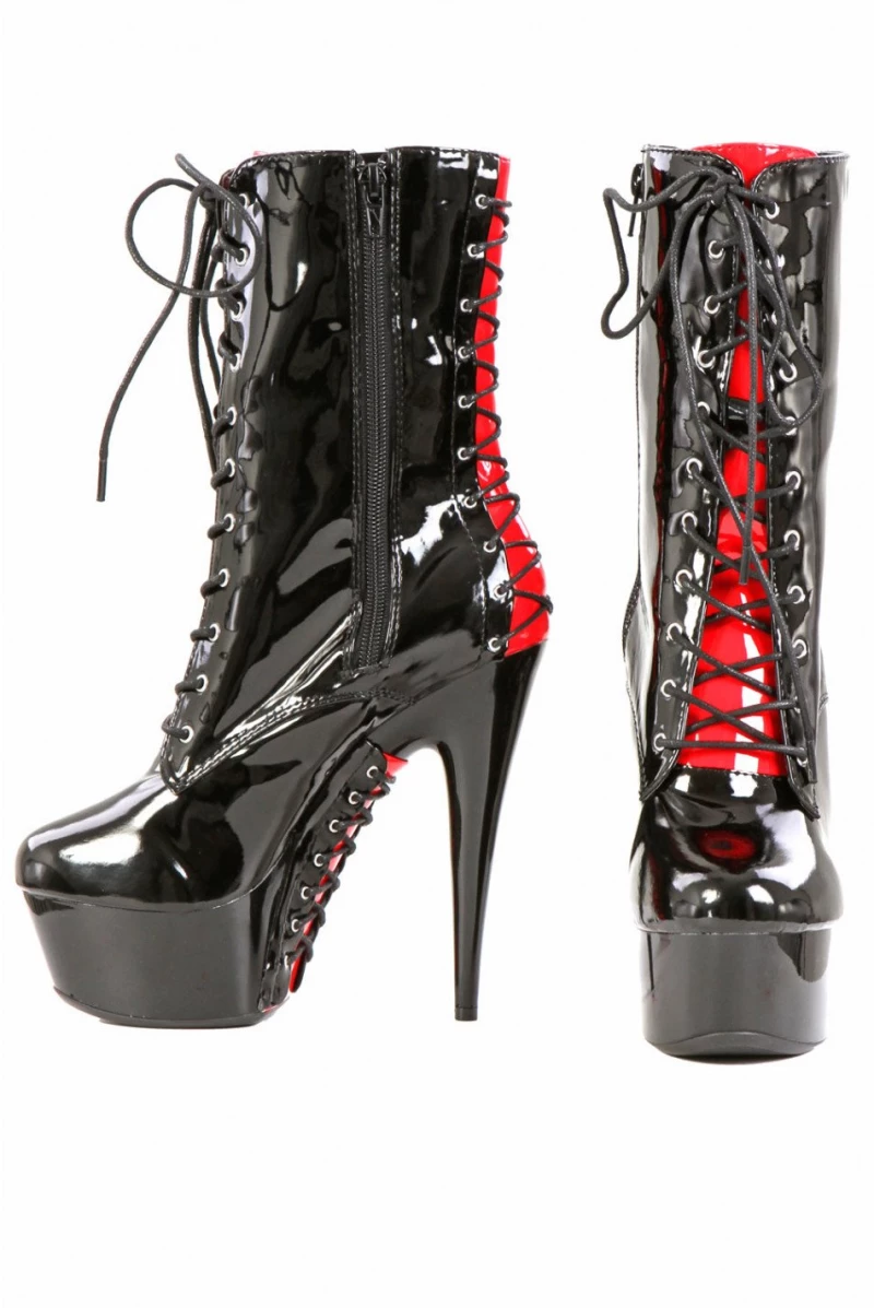 Vinyl ankle boots