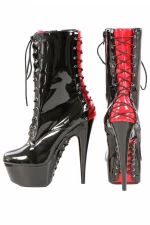 Vinyl ankle boots