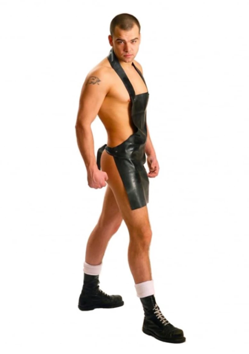 Short latex apron