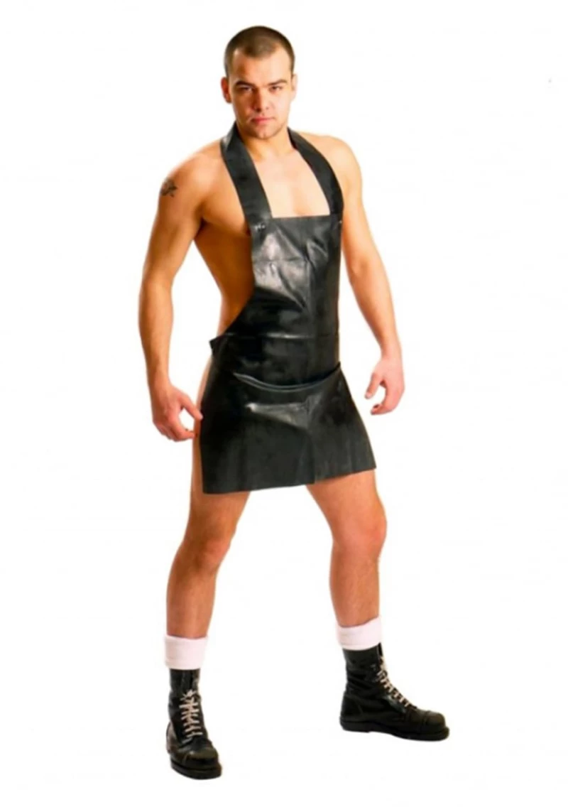 Short latex apron