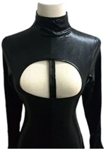 Ολόσωμη Catsuit Wet Look - Μαύρη