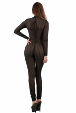 202321 Combinaisons rayures opaques Black