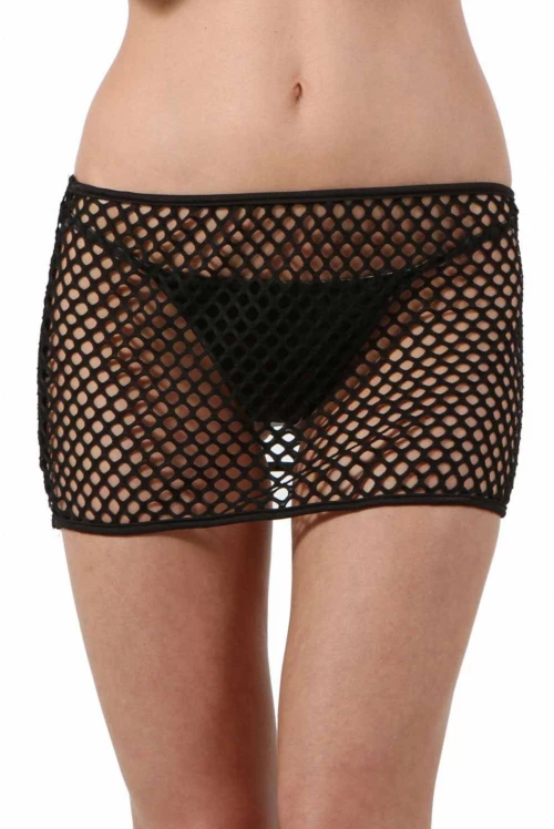 Fishnet miniskirt
