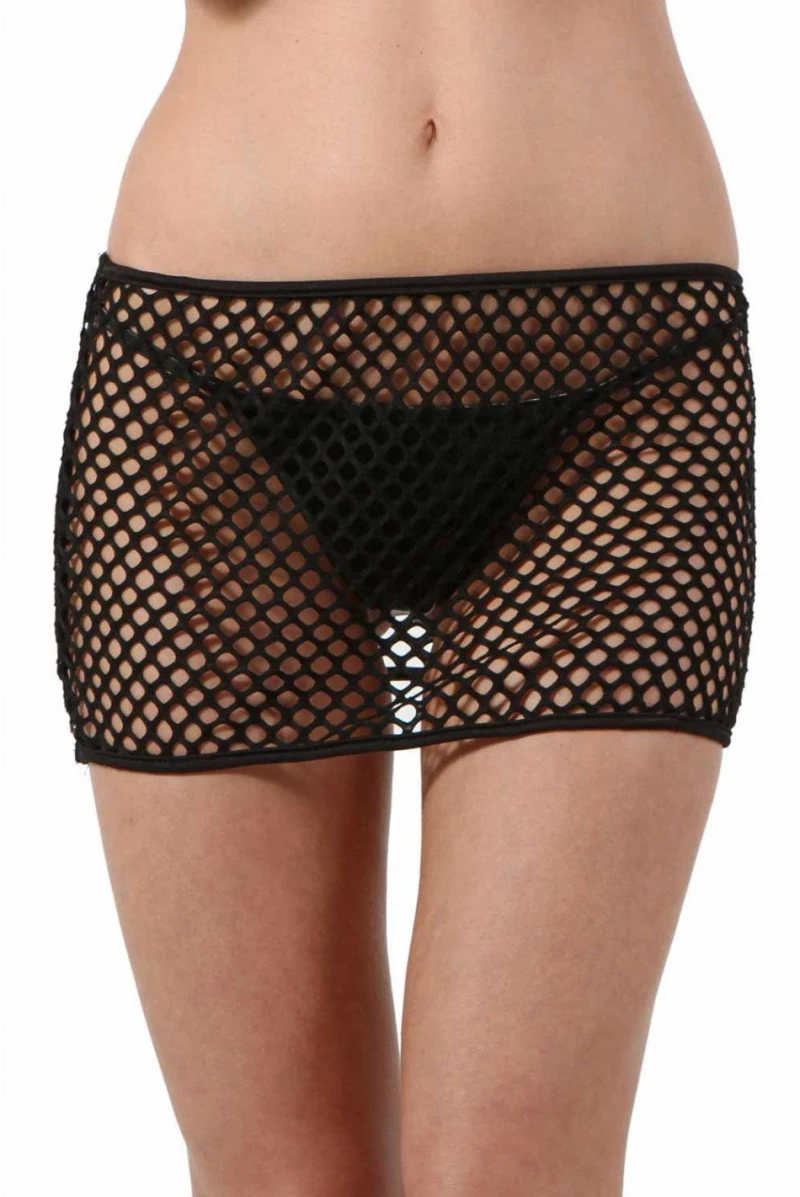Fishnet miniskirt