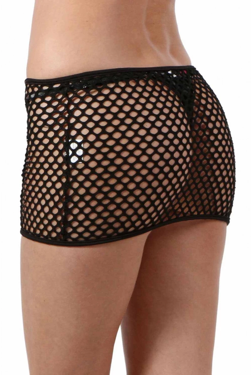 Fishnet miniskirt