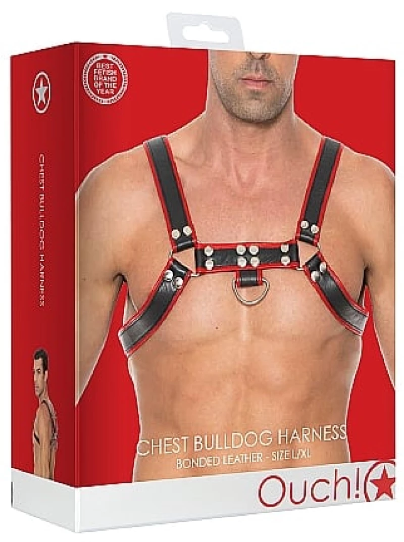 Chest Bulldog Harness Red