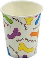 Set of 6 Cardboard Cups with Funny Dicks