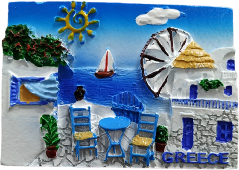 Tουριστικό μαγνητάκι Souvenir – Σετ 12pcs - Resin Magnet - 678258