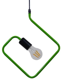 GloboStar® LIBBY 01096-1 Μοντέρνο Κρεμαστό Παιδικό Φωτιστικό Οροφής Μονόφωτο 1 x E27 Πράσινο Μεταλλικό Φ31 x Υ100cm