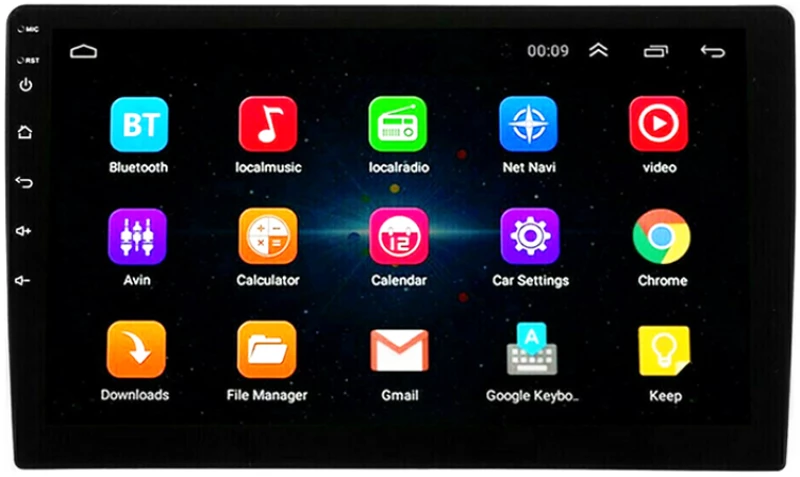 Android οθόνη αυτοκινήτου 9" ιντσών 2GB με GPS WI-FI Youtube USB 2DIN MP5 Bluetooth Mirrorlink 4x60W Universal 15472