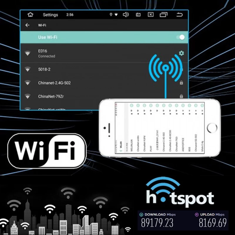 Android οθόνη αυτοκινήτου 9" ιντσών 2GB με GPS WI-FI Youtube USB 2DIN MP5 Bluetooth Mirrorlink 4x60W Universal 15472