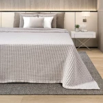 Κουβέρτα Adam Home Πικέ Waffle Beige βαμβακερή Beige King 240 x 260
