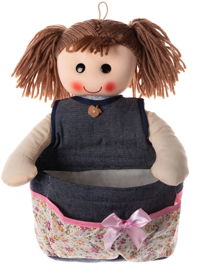 Κούκλα Sylvia με θήκη (30cm x 20cm) jean ivory - -