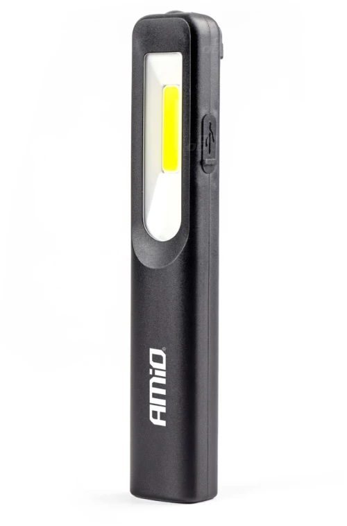 AMIO ΦΑΚΟΣ ΕΡΓΑΣΙΑΣ ΧΕΙΡΟΣ ΜΕ ΓΑΝΤΖΟ/ΜΑΓΝΗΤΗ MICRO USB COB+XPE LED 1200mAh 22x28x164mm 02817/AM