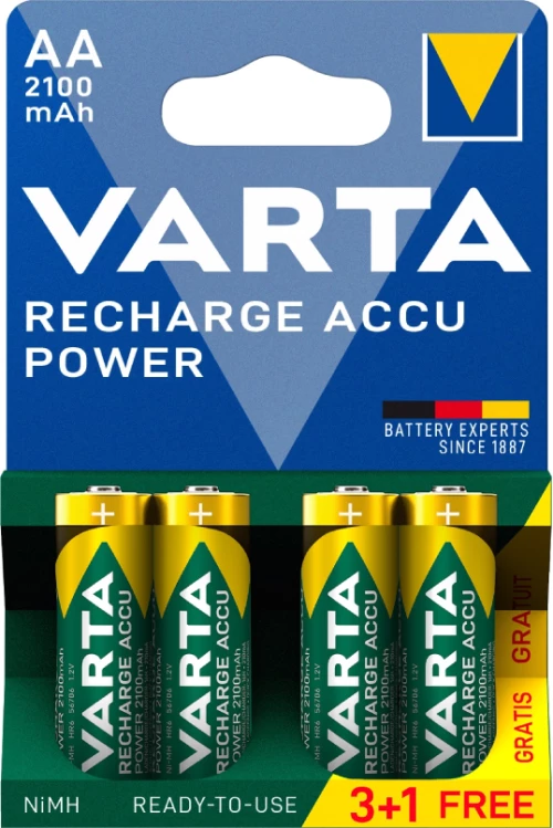 VARTA Longlife Accu Επαναφορτιζόμενες Μπαταρίες AA Ni-MH 2100mAh 1.2V 4τμχ