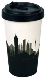 Κούπα μπαμπού με καπάκι Around the World 400 ml Woodway