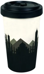 Κούπα μπαμπού με καπάκι Around the World 400 ml Woodway