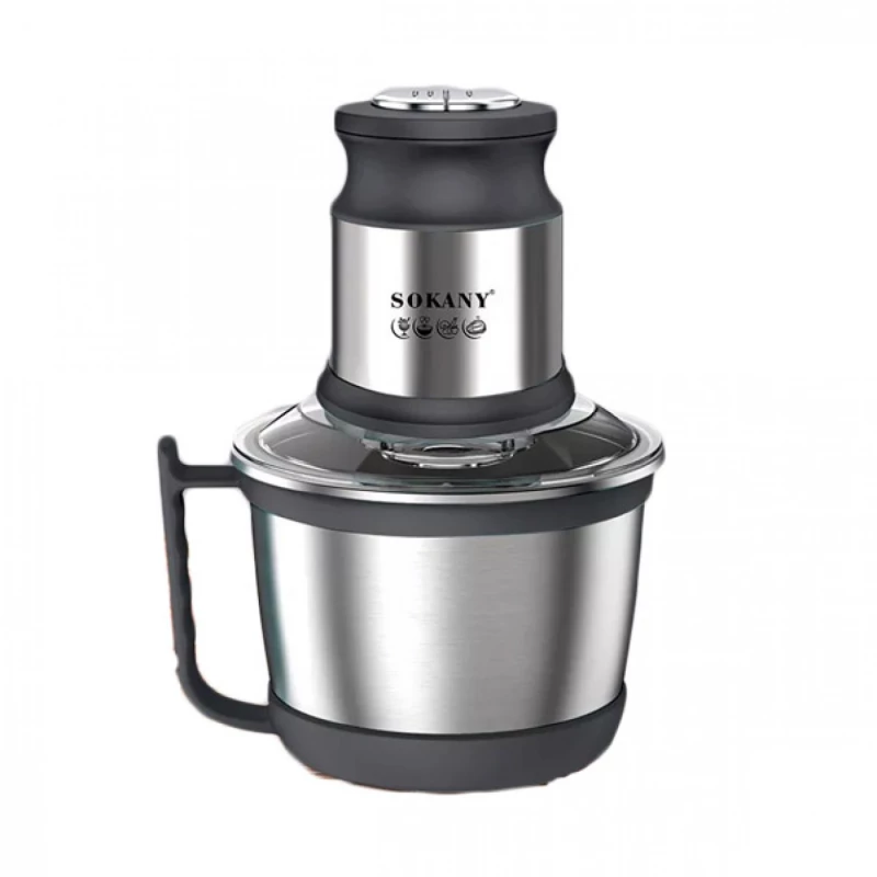 Sokany Inox Multi - Πολυκόπτης 800W με Δοχείο 3lt - Διπλή Λεπίδα & 2 Ταχύτητες