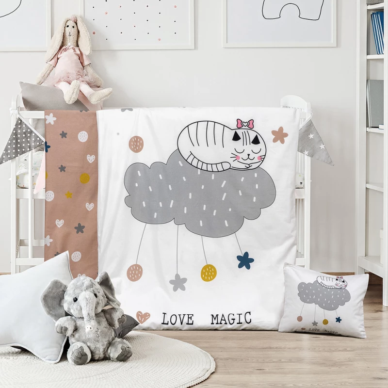 340187 ΣΕΤ ΣΕΝΤΟΝΙΑ ΒΡΕΦΙΚΑ KITTY ART 5189 120X160 ΕΜΠΡΙΜΕ BEAUTY HOME
