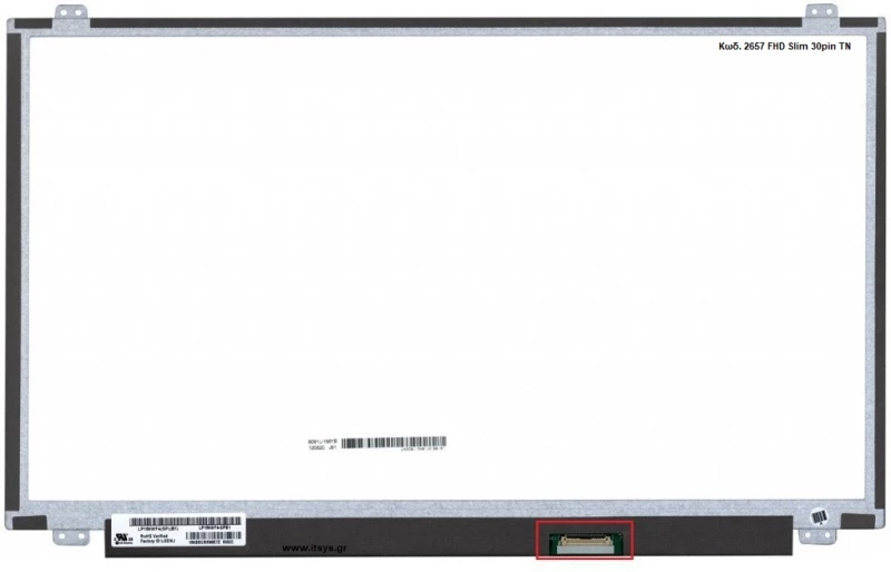 Οθόνη Laptop Screen 15.6" Slim 30pin FHD 1920x1080 Matte NT156FHM-N41