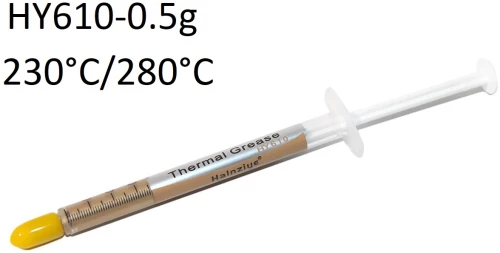 Thermal Paste - Θερμοαγώγιμη Πάστα για CPU VGA LED Chipset  HY610 thermal grease syringe 0.5g Gold Series  230°C/280°C Thermal Compound (Κωδ. 1-SRP0010)