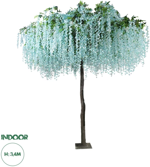 GloboStar® Artificial Garden WISTERIA FLOWER TREE 20433 Τεχνητό Διακοσμητικό Δέντρο Βιστερία Υ340cm
