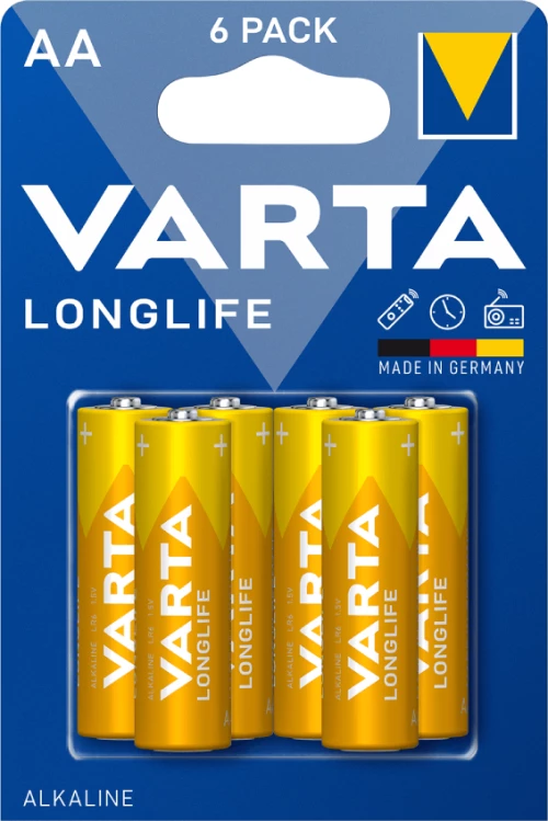 VARTA LongLife Αλκαλικές Μπαταρίες AA 1.5V 6τμχ