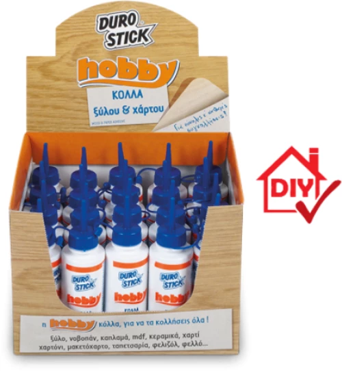 Durostick Hobby Κόλλα ξύλου & χάρτου κρυσταλλιζέ 110gr