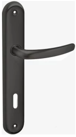 Conset C605 Ματ Μαύρο Πόμολο Μεσόπορτας-Πλάκα 72mm (Ζεύγος)