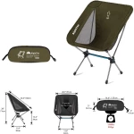 Καρέκλα Παραλίας 54x31x71cm Strong AlpinTec Κωδ. CH150-GN Green