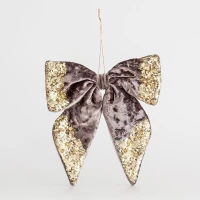 279287 ΒΕΛΟΥΔΙΝΟΣ ΦΙΟΓΚΟΣ, ΓΚΡΙ, ΜΕ GLITTER, 20X20CM (ΣΕΤ 6 ΤΕΜΑΧΙΩΝ)