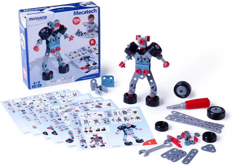 313516 MINILAND Παιχνίδι μηχανικών κατασκευών Mecatech 106 τμχ. Πλαστικό 4-9 ετών