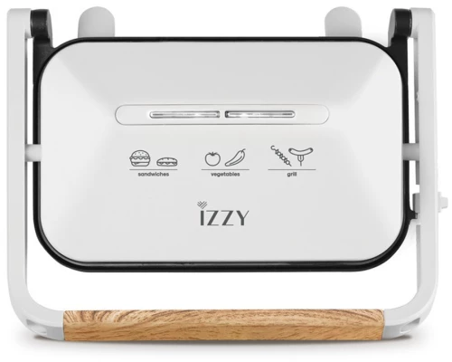 Izzy IZ-2013 Panini Wooden Τοστιέρα 1300W Λευκή