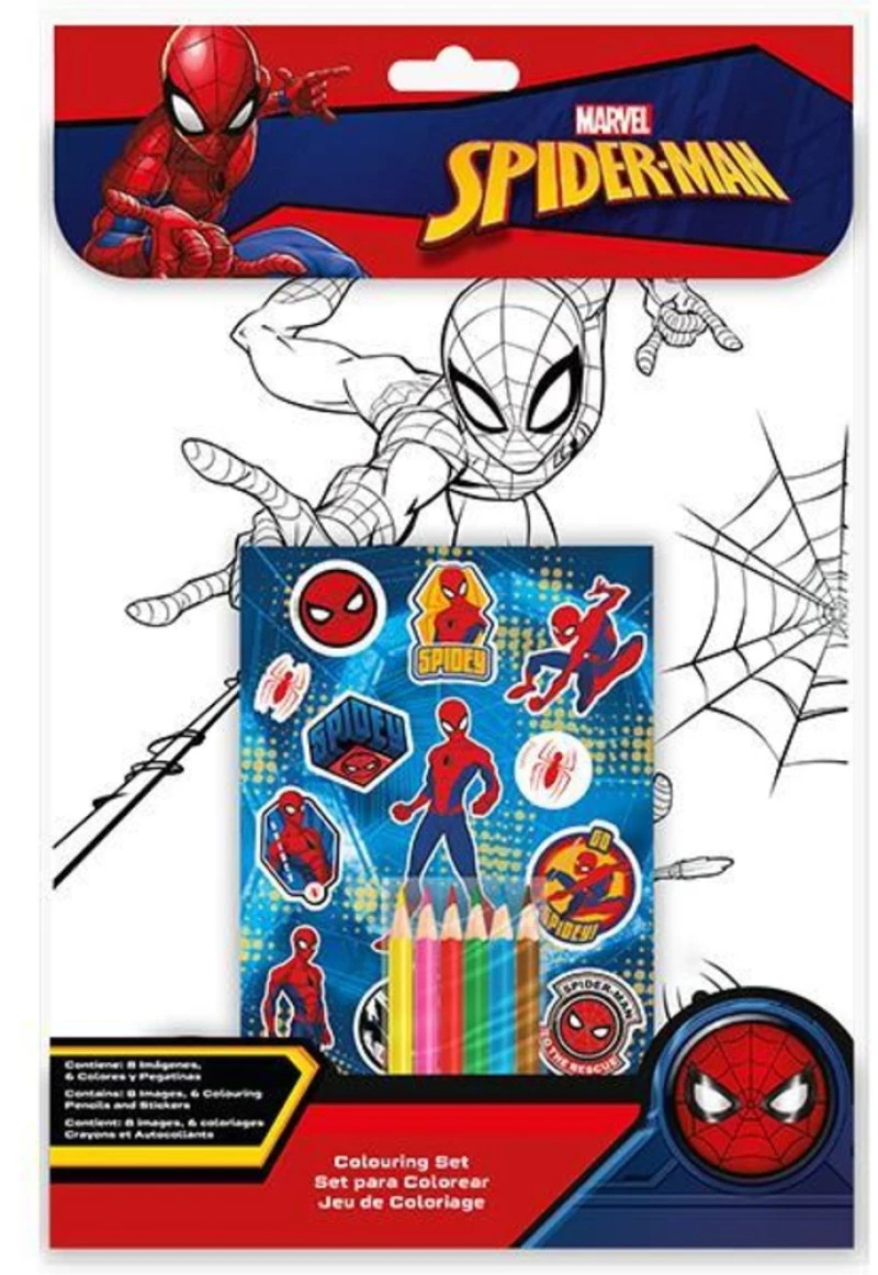 378868 Σετ ζωγραφικήΣ `Spiderman` με ξυλομπογιέΣ Y31x21x2εκ.