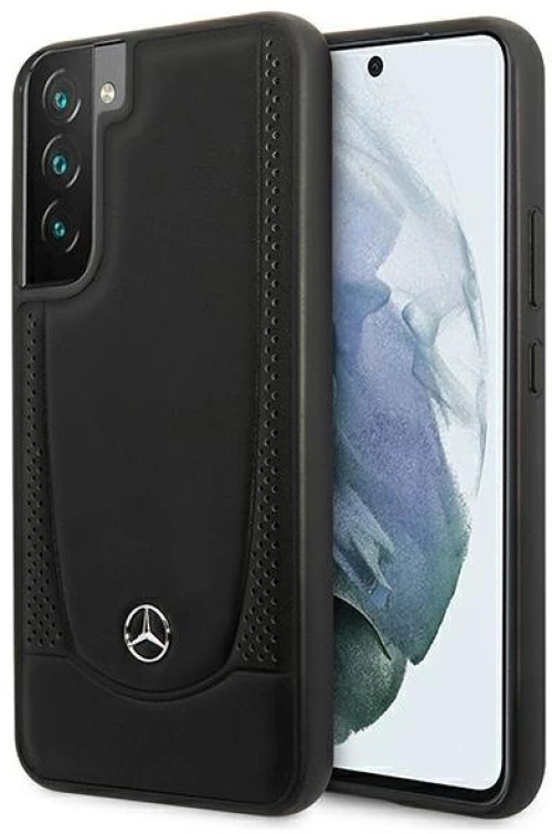 Original Case MERCEDES - Leather Urban Line MEHCS22MARMBK for Samsung Galaxy S22 Plus Black