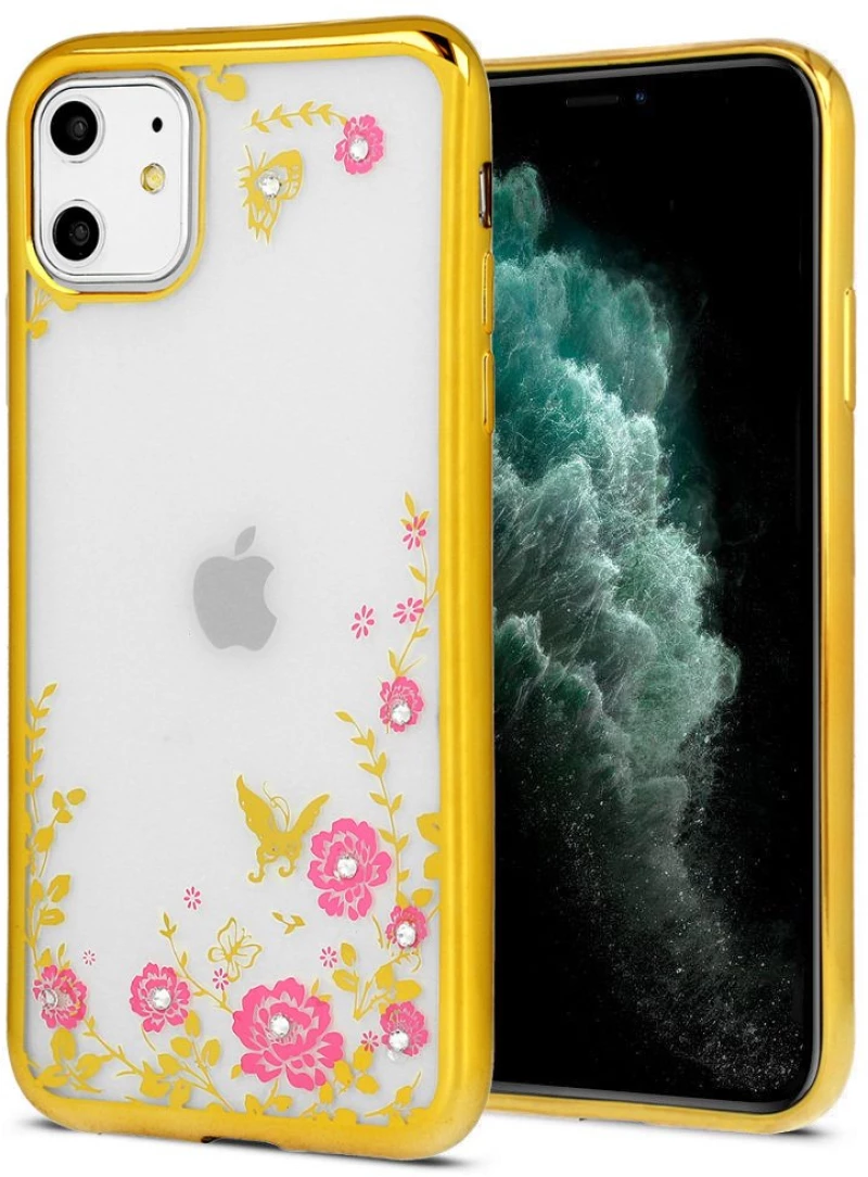 Back Case DIAMOND FLOWER for Iphone 13 Mini gold