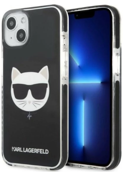 Karl Lagerfeld case for iPhone 13 KLHCP13MTPECK black hard case Iconic Choupette Head