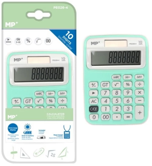 Αριθμομηχανή MP PE026-4 10ψηφίων 8.5x12cm Green