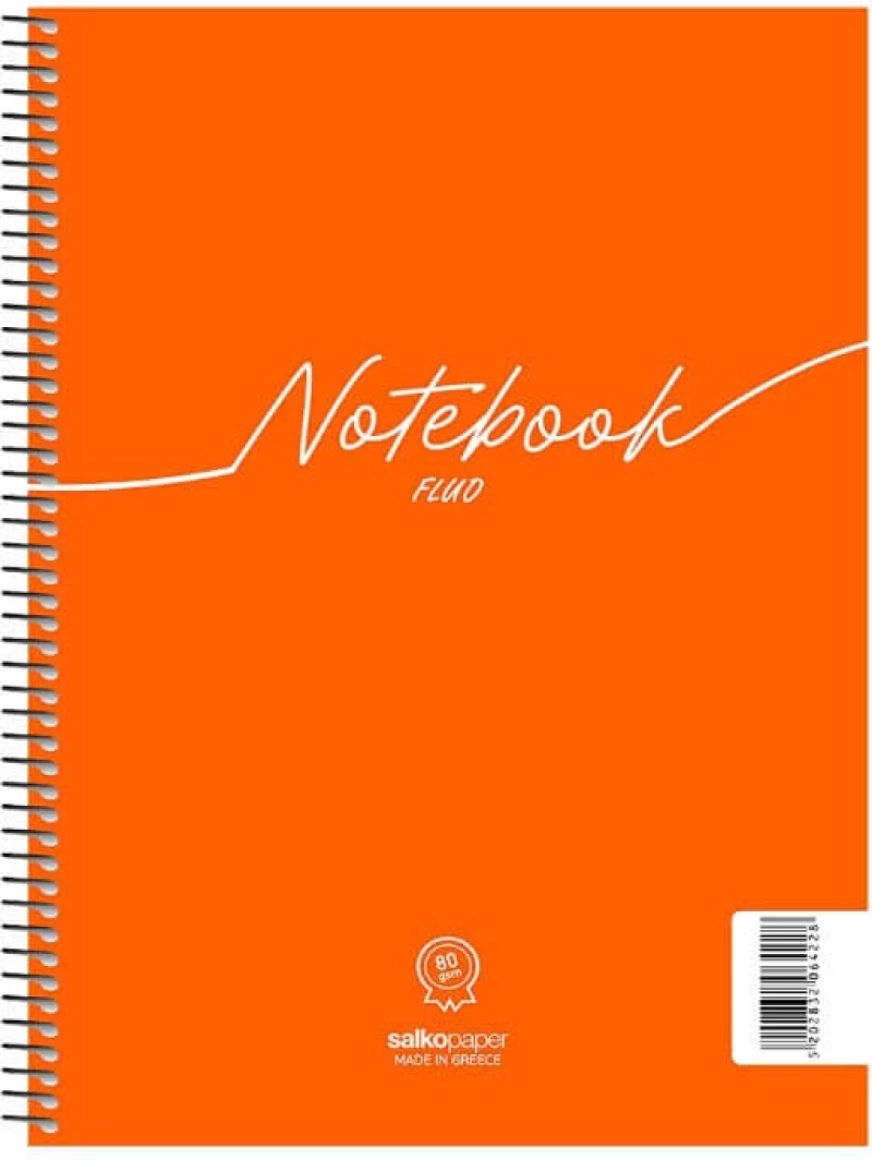 Τετράδιο Σπιράλ Α4 Salko Paper Notebook Fluo 4Θ.120Φ (Διάφορα Σχέδια)