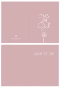 Proud Mama Ευχετήρια Κάρτα Γέννησης Dusty Pink PM-543