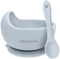 Kikka Boo Μπολ σιλικόνης με κουτάλι Yummy Blue 31302040116